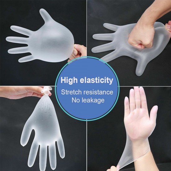 100*Pcs Disposable PVC Nitrile Rubber PVC BBQ Safety Gloves Waterproof Safety Glove