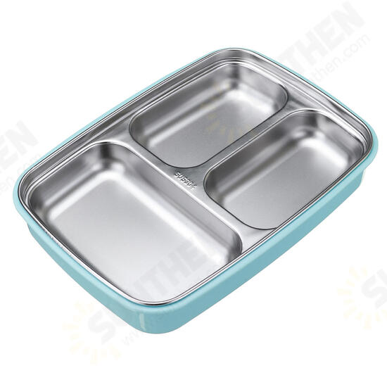 1.1L Stainless Steel Lunch Box Camping Picnic Tableware Food Container Leak-Proof Dinner Box