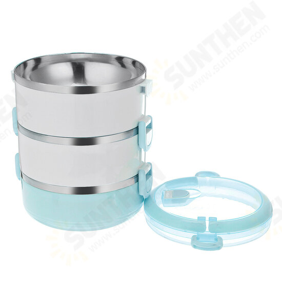 1/2/3/4 Layer Stainless Steel Lunch Box Insulation Food Thermal Lunch Storage Box Outdoor Camping Picnic