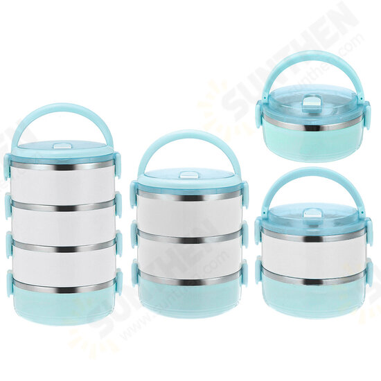 1/2/3/4 Layer Stainless Steel Lunch Box Insulation Food Thermal Lunch Storage Box Outdoor Camping Picnic