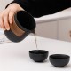 180ml/300ml Ceramic Teapot Set Portable Kung Fu Tea Drinkware 2/4 Cups Set Bag Outdoor Travel Office