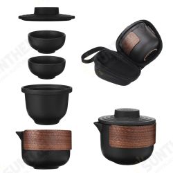 180ml/300ml Ceramic Teapot Set Portable Kung Fu Tea Drinkware 2/4 Cups Set Bag Outdoor Travel Office 180ml/300ml Ceramic Teapot Set Portable Kung Fu Tea Drinkware 2/4 Cups Set Bag Outdoor Travel Office