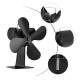 2 Pcs FFAN01 4 Blade Fireplace Fan Eco Friendly Quiet Winter Thermal Heat Power Fan Wood Burner Stove Fan Home Travel - Black 2 Pcs FFAN01 4 Blade Fireplace Fan Eco Friendly Quiet Winter Thermal Heat Power Fan Wood Burner Stove Fan Home Travel - Black