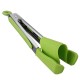 2 in 1 Non-stick Clever Tongs Heat Resistant Silicone Spatula Cooking Food Clip Camping Picnic BBQ