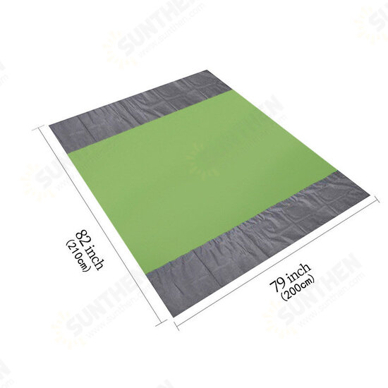 210x200cm Picnic Blanket Oxford Foldable Beach Mat Waterproof Quick Drying Sand Proof Camping Blanket Outdoor Travel with Storage Bag