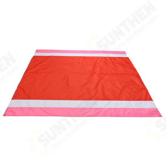 210x200cm Waterproof Beach Blanket 4-6 Persons Lightweight Sand Resistant Beach Mat Picnic Mat with Storage Bag Peg for Camping Hiking