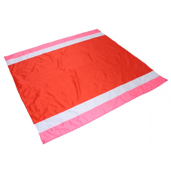 210x200cm Waterproof Beach Blanket 4-6 Persons Lightweight Sand Resistant Beach Mat Picnic Mat with Storage Bag Peg for Camping Hiking