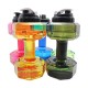 2.2L Unisex Sports Water Bottles Leakproof Unbreakable Plastic Bottle Shaker Yoga Fitness Dumbbell Kettle 2.2L Unisex Sports Water Bottles Leakproof Unbreakable Plastic Bottle Shaker Yoga Fitness Dumbbell Kettle