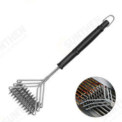 3 Wires Grill Cleaning Brushes Camping BBQ Cleaner Notched Scraper Brass Bristles 3 Wires Grill Cleaning Brushes Camping BBQ Cleaner Notched Scraper Brass Bristles