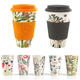 300-450ML Portable Travel Reusable Bamboo Fiber Coffee Cup Eco-Friendly Water Drinking Mug