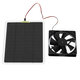 30W USB Solar Panel Cooling Fan 6inch Solar Exhaust Fan Mini Ventilator for Dog Chicken House Greenhouse RV