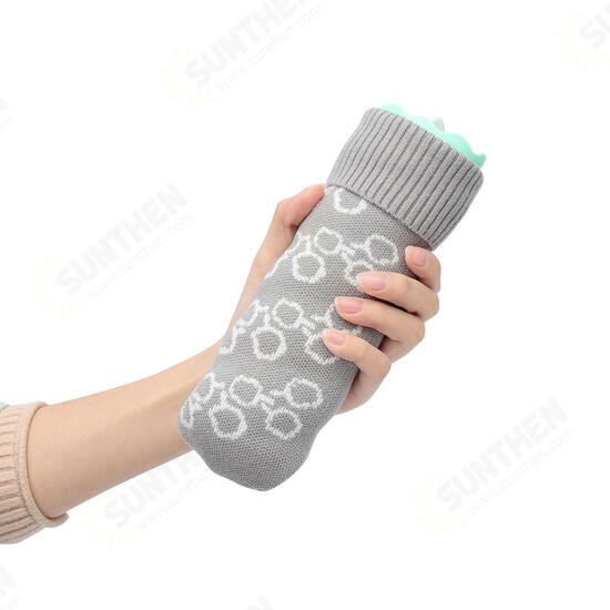 330ML Silicone Hot Water Bottle Heating Bag Mini Hand Warmer With Knit Cover 330ML Silicone Hot Water Bottle Heating Bag Mini Hand Warmer With Knit Cover