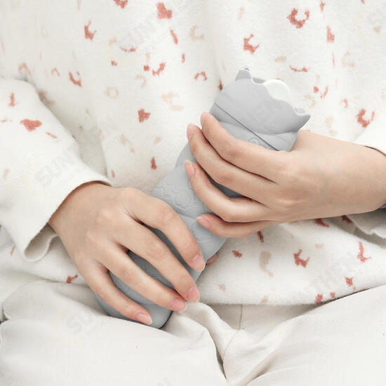 330ML Silicone Hot Water Bottle Heating Bag Mini Hand Warmer With Knit Cover 330ML Silicone Hot Water Bottle Heating Bag Mini Hand Warmer With Knit Cover