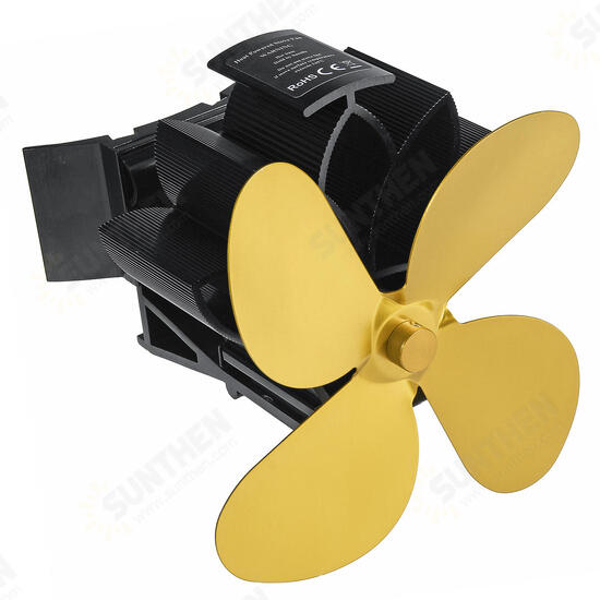 4 Blades Stove Fan Quiet 1500RPM Heat Self-Powered Fan Magnetic Fireplace Fan Wood Burner Fan 4 Blades Stove Fan Quiet 1500RPM Heat Self-Powered Fan Magnetic Fireplace Fan Wood Burner Fan