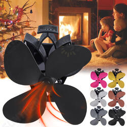 4 Blades Stove Fan Quiet 1500RPM Heat Self-Powered Fan Magnetic Fireplace Fan Wood Burner Fan 4 Blades Stove Fan Quiet 1500RPM Heat Self-Powered Fan Magnetic Fireplace Fan Wood Burner Fan
