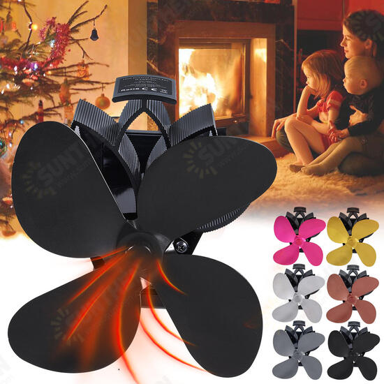4 Blades Stove Fan Quiet 1500RPM Heat Self-Powered Fan Magnetic Fireplace Fan Wood Burner Fan 4 Blades Stove Fan Quiet 1500RPM Heat Self-Powered Fan Magnetic Fireplace Fan Wood Burner Fan