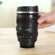 400ML Camera Lens Coffee Mug Stainless Steel Water Cup Photographer Gift Coffee Cup with Sucker for Camping Travel