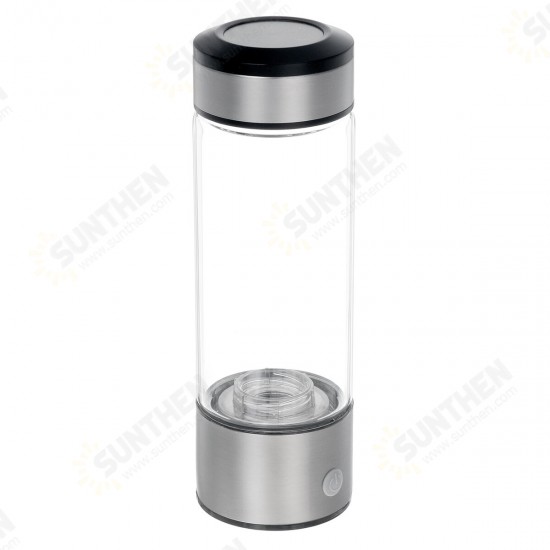 400ml Water Filter Bottle Hydrogen Generator Water Cup Reusable Smart 3 Minutes Electrolys Water Purification Ionizer