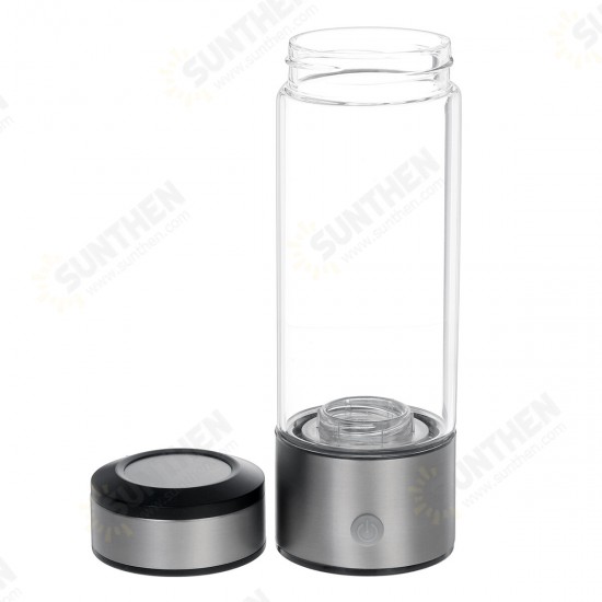 400ml Water Filter Bottle Hydrogen Generator Water Cup Reusable Smart 3 Minutes Electrolys Water Purification Ionizer