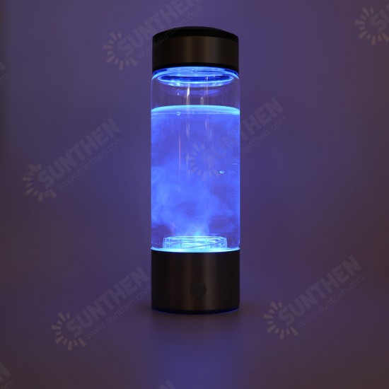 400ml Water Filter Bottle Hydrogen Generator Water Cup Reusable Smart 3 Minutes Electrolys Water Purification Ionizer