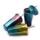 473L Stainless Steel Cups Gradient Color Diamond Double Wall Travel Water Bottles with Straw