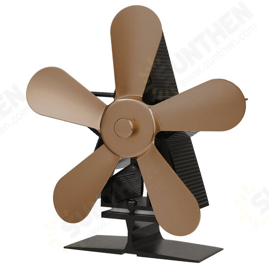 5 Blades 1350RPM Fireplace Fan Winter Warm Heat Powered Saving Stove Fan Christmas Home Thermal Fan 5 Blades 1350RPM Fireplace Fan Winter Warm Heat Powered Saving Stove Fan Christmas Home Thermal Fan