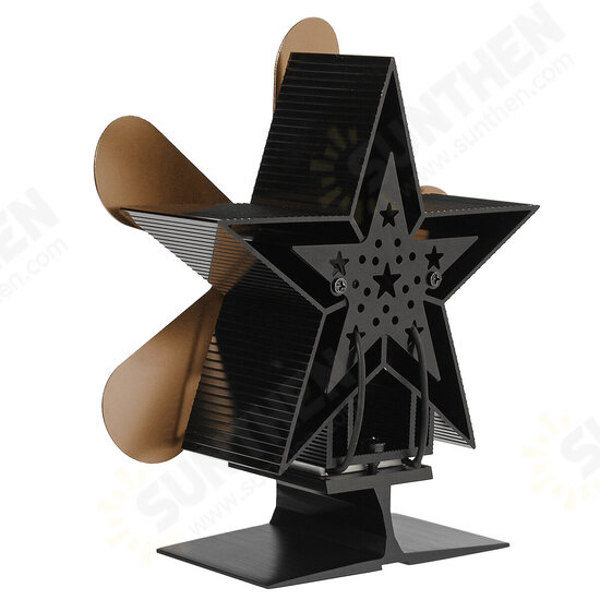 5 Blades 1350RPM Fireplace Fan Winter Warm Heat Powered Saving Stove Fan Christmas Home Thermal Fan 5 Blades 1350RPM Fireplace Fan Winter Warm Heat Powered Saving Stove Fan Christmas Home Thermal Fan