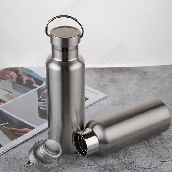 500ml 600ml 800ml Water Bottle 304 Stainless Steel Wide Mouth Vacuum Cup With Outdoor Carabiner 500ml 600ml 800ml Water Bottle 304 Stainless Steel Wide Mouth Vacuum Cup With Outdoor Carabiner