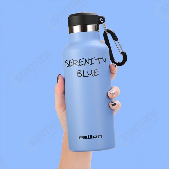 500ml Stainless Steel Sport Water Bottle Running Kettle Cycling Hiking Drink Vacuum Cup