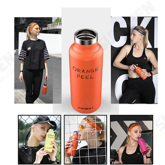 500ml Stainless Steel Sport Water Bottle Running Kettle Cycling Hiking Drink Vacuum Cup