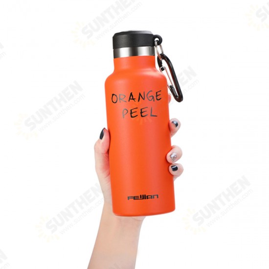 500ml Stainless Steel Sport Water Bottle Running Kettle Cycling Hiking Drink Vacuum Cup