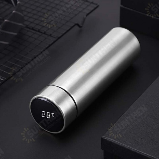 500ml Vacuum thermos 304 Stainless Steel Double Wall Replaceable Battery Insulated Cup With LCD Temperature Display 500ml Vacuum thermos 304 Stainless Steel Double Wall Replaceable Battery Insulated Cup With LCD Temperature Display