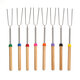 8PCS Roasting Sticks Telescoping 12inch-32inch Smore Sticks Skewers Set with Wooden Handle for BBQ Hot Dog Fork Fire Pit Camping Cookware 8PCS Roasting Sticks Telescoping 12inch-32inch Smore Sticks Skewers Set with Wooden Handle for BBQ Hot Dog Fork Fire Pit Camping Cookware