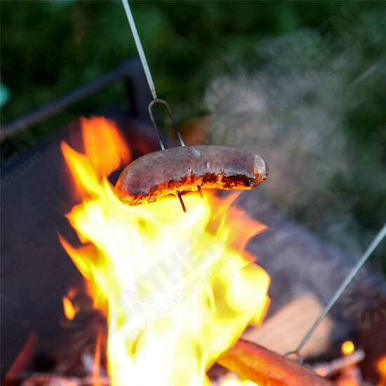 8PCS Roasting Sticks Telescoping 12inch-32inch Smore Sticks Skewers Set with Wooden Handle for BBQ Hot Dog Fork Fire Pit Camping Cookware 8PCS Roasting Sticks Telescoping 12inch-32inch Smore Sticks Skewers Set with Wooden Handle for BBQ Hot Dog Fork Fire Pit Camping Cookware