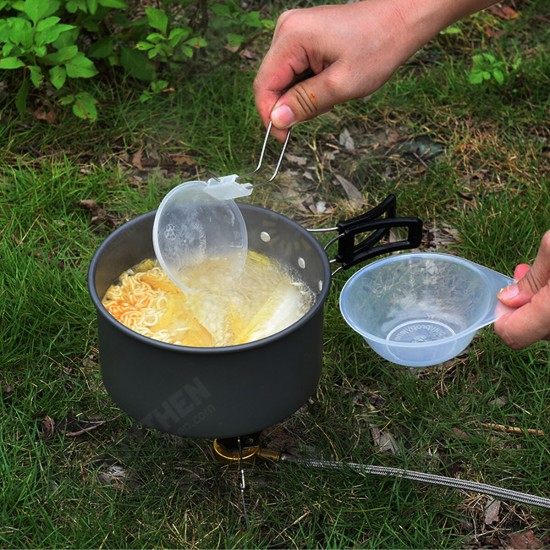 9PCS Aluminum Alloy Camping Pot Cookware Pans Kettle Set Portable Outdoor Camping Cookware 9PCS Aluminum Alloy Camping Pot Cookware Pans Kettle Set Portable Outdoor Camping Cookware