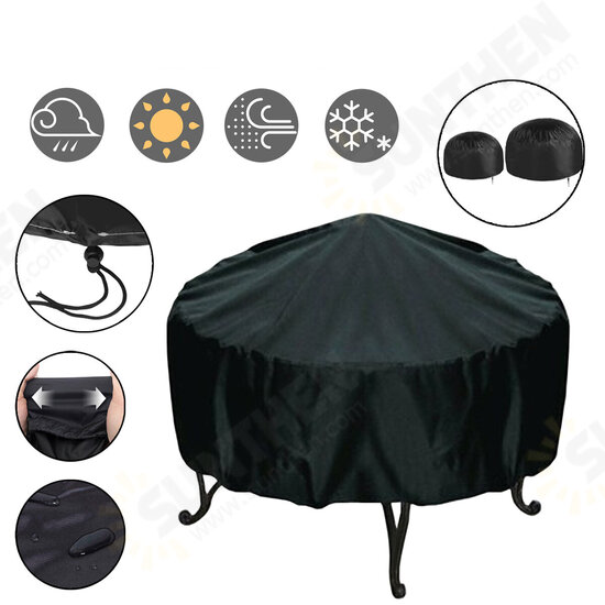 BBQ Gill Cover Waterproof UV Protector Gas Charcoal Burner Round Cover Outdoor Camping Picnic