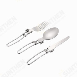 3 Pcs Tableware Set Stainless Steel Knife Fork Spoon Dinnerware Set Portable Outdoor Camping Picnic with Storage Bag 3 Pcs Tableware Set Stainless Steel Knife Fork Spoon Dinnerware Set Portable Outdoor Camping Picnic with Storage Bag