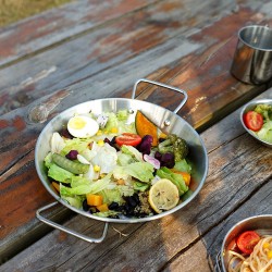 24cm Stainless Steel Seafood Plate Double Ear Non-Stick Frying Pot Outdoor Camping Kitchen Cooking Tool 24cm Stainless Steel Seafood Plate Double Ear Non-Stick Frying Pot Outdoor Camping Kitchen Cooking Tool