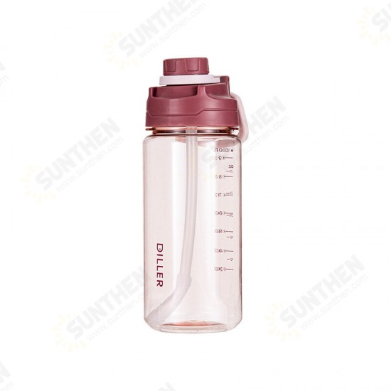 34oz/68oz 2000ml Large Capacity Water Bottles With Detachable Straw Portable Outdoor Sport Cycling Travel Drink Kettle