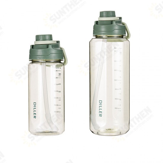 34oz/68oz 2000ml Large Capacity Water Bottles With Detachable Straw Portable Outdoor Sport Cycling Travel Drink Kettle