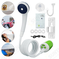 Electric Outdoor Shower Kit Camping Shower With Electric Pump Shower For Travel Car Washing Camping Hiking Flowering Plants