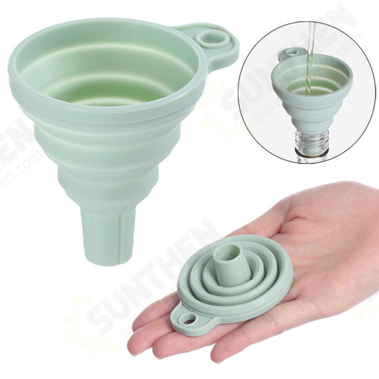 RY-350 Creative Silicone Folding Funnel Retractable Household Kitchen Liquid Sub Package Camping Mini Funnel