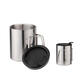 220ml Portable Camping Picnic Cup Stainless Steel Light Weight 115g Water Mug FMP-301