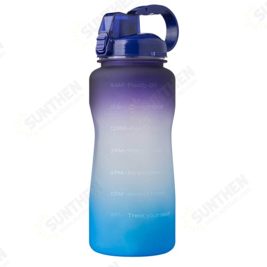 2000ml Sport Kettle Food Grade Material Bouncing Cover Straw Water Bottle with Handle for Outdoor Camping Travel