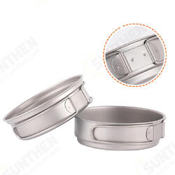 350ml 1-2 People Titanium Frying Pot Pan Outdoor Portable Cookware Camping Picnic 350ml 1-2 People Titanium Frying Pot Pan Outdoor Portable Cookware Camping Picnic
