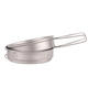 350ml 1-2 People Titanium Frying Pot Pan Outdoor Portable Cookware Camping Picnic