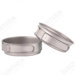 350ml 1-2 People Titanium Frying Pot Pan Outdoor Portable Cookware Camping Picnic 350ml 1-2 People Titanium Frying Pot Pan Outdoor Portable Cookware Camping Picnic