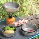 350ml 1-2 People Titanium Frying Pot Pan Outdoor Portable Cookware Camping Picnic