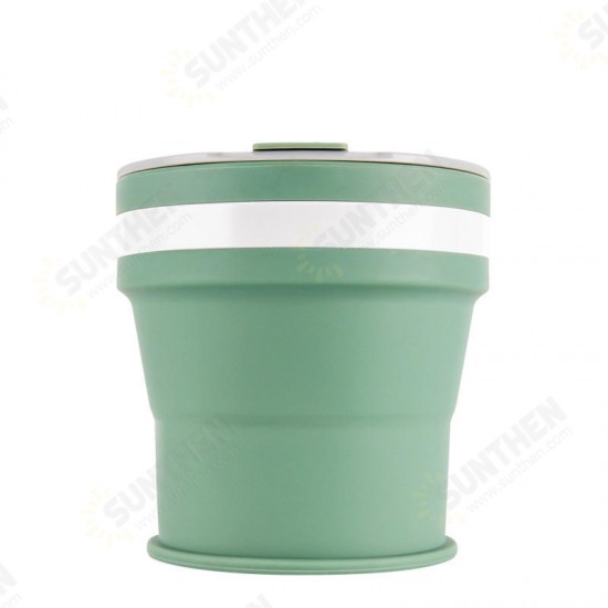 350ml Folding Silicone Water Bottle Portable Telescopic Drinking Tea Cup Coffee Mug Outdoor Travel