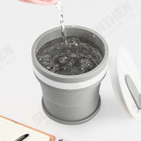 350ml Folding Silicone Water Bottle Portable Telescopic Drinking Tea Cup Coffee Mug Outdoor Travel